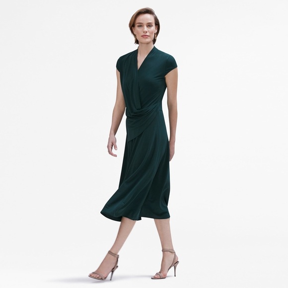 MM Lafleur Dresses & Skirts - M.M. LaFleur Zulma Midi Dress Black Italian Fabric Women Size XS NWT $295